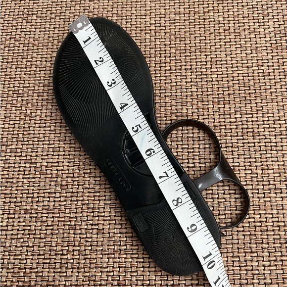 Sperry Black Jelly Sandals with Multicolor Butterfly Accent Size 8 - Picture 7 of 7